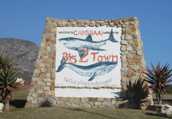The welcome sign at the entrance to Gansbaai